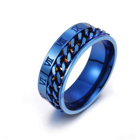 fidget ring with roman numerals